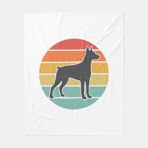 Oude honden zonsondergang Silhouet Vector ontwerp_ Fleece Deken