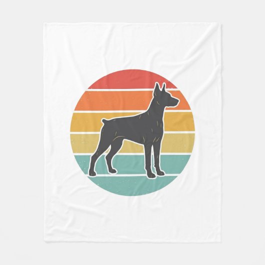 Oude honden zonsondergang Silhouet Vector ontwerp_ Fleece Deken (Voorkant)