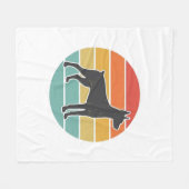 Oude honden zonsondergang Silhouet Vector ontwerp_ Fleece Deken (Voorkant (Horizontaal))