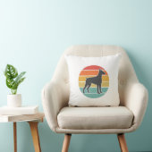 Oude honden zonsondergang Silhouet Vector ontwerp_ Kussen (Stoel)