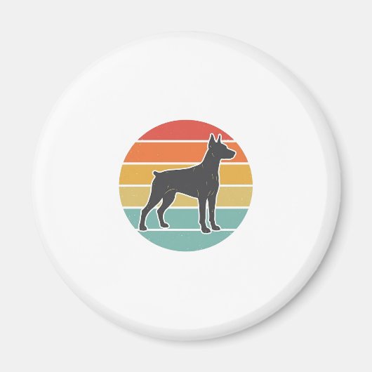 Oude honden zonsondergang Silhouet Vector ontwerp_ Magneet (Voorkant)