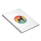 Oude honden zonsondergang Silhouet Vector ontwerp_ Notitieboek (Rechterzijde)