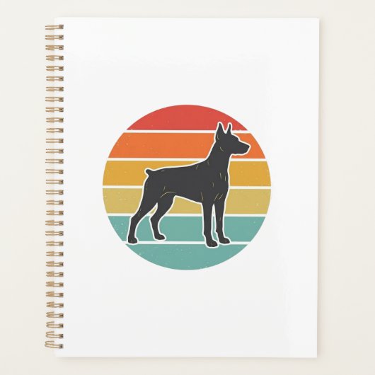 Oude honden zonsondergang Silhouet Vector ontwerp_ Planner (Voorkant)