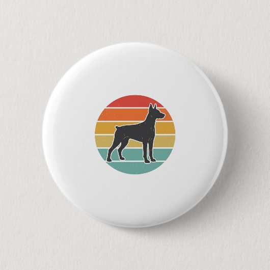 Oude honden zonsondergang Silhouet Vector ontwerp_ Ronde Button 5,7 Cm (Voorkant)