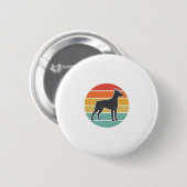 Oude honden zonsondergang Silhouet Vector ontwerp_ Ronde Button 5,7 Cm (Voorkant /achterkant)