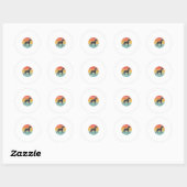 Oude honden zonsondergang Silhouet Vector ontwerp_ Ronde Sticker (Vel)