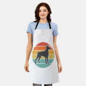 Oude honden zonsondergang Silhouet Vector ontwerp_ Schort (Gedragen)