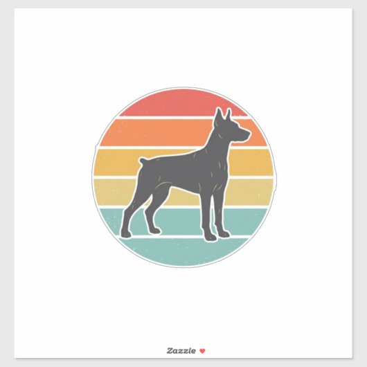 Oude honden zonsondergang Silhouet Vector ontwerp_ Sticker (Vel)