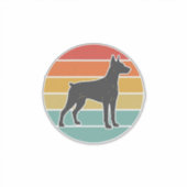 Oude honden zonsondergang Silhouet Vector ontwerp_ Sticker (Voorkant)