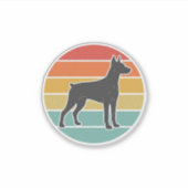 Oude honden zonsondergang Silhouet Vector ontwerp_ Sticker (Voorkant)