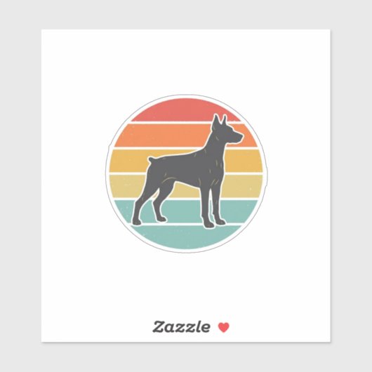 Oude honden zonsondergang Silhouet Vector ontwerp_ Sticker (Vel)