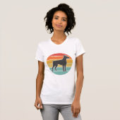 Oude honden zonsondergang Silhouet Vector ontwerp_ T-shirt (Voorkant volledig)