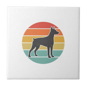 Oude honden zonsondergang Silhouet Vector ontwerp_ Tegeltje