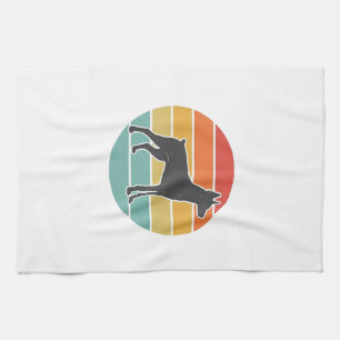 Oude honden zonsondergang Silhouet Vector ontwerp_ Theedoek