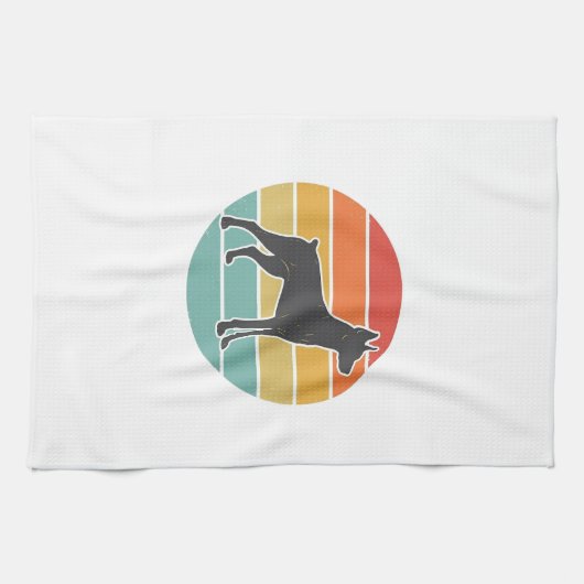 Oude honden zonsondergang Silhouet Vector ontwerp_ Theedoek (Horizontaal)