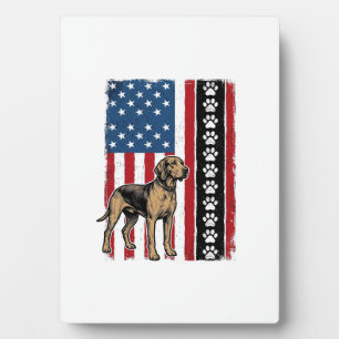 Oude Hondenvlag Pootafdruk Patriottisch Shirt Ontw Fotoplaat