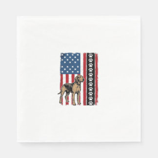 Oude Hondenvlag Pootafdruk Patriottisch Shirt Ontw Servet