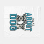 Oude hondliefhebber citaat vector ontwerp_1 fleece deken (Voorkant (Horizontaal))