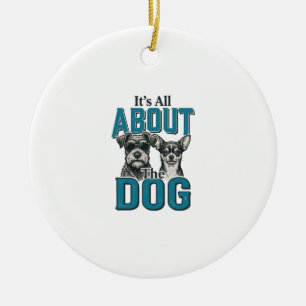 Oude hondliefhebber citaat vector ontwerp_1 keramisch ornament