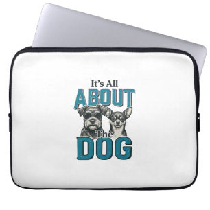 Oude hondliefhebber citaat vector ontwerp_1 laptop sleeve