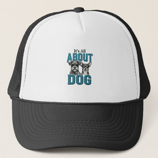 Oude hondliefhebber citaat vector ontwerp_1 trucker pet (Voorkant)