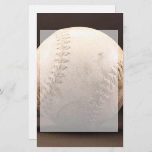 Oude honkbal briefpapier (Voorkant / Achterkant)