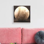 Oude honkbal canvas afdruk (Insitu (Woonkamer))