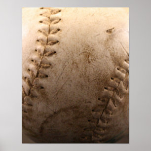 Oude honkbal dicht poster