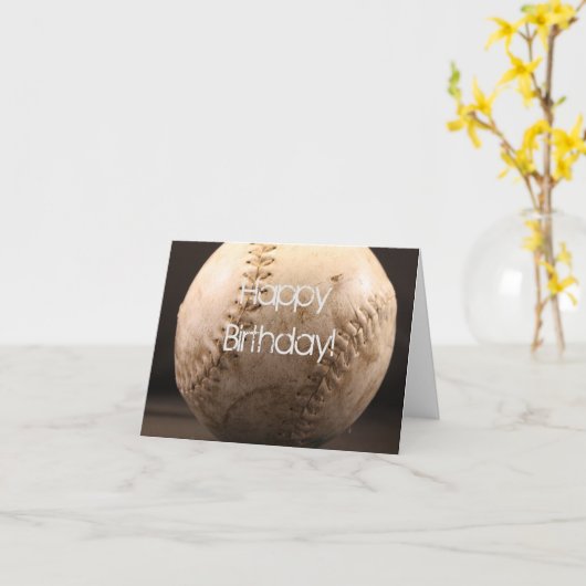 Oude honkbal kaart (Gele Bloem)