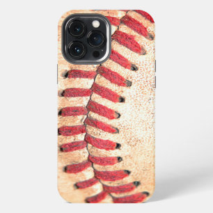 Oude honkbal Rood Stitching iPhone 13 Pro Max Hoesje
