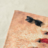 Oude  honkbal Rood Stitching Strandlaken (In situ)