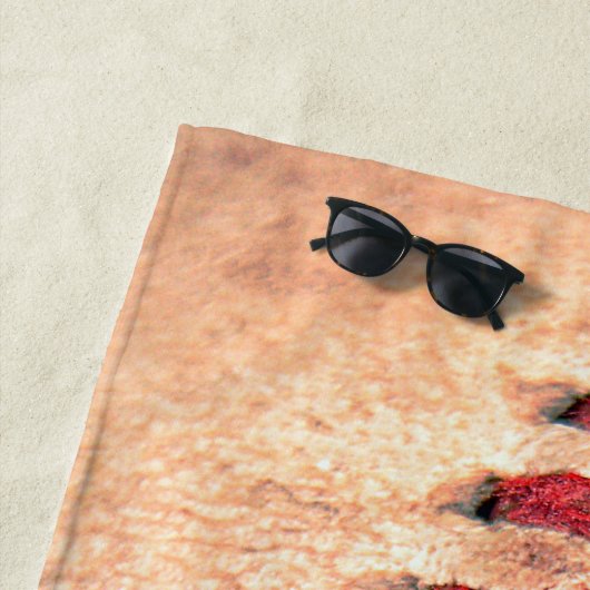 Oude  honkbal Rood Stitching Strandlaken (In situ)