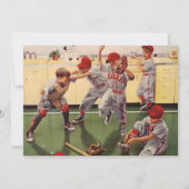 Oude honkbal sportteam, jongens ravotten (Voorkant)