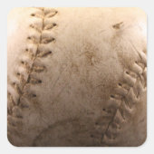 Oude honkbal vierkante sticker (Voorkant)