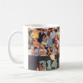 Oude Honkbalfans die een Wedstrijd Kijken Koffiemok (Links)