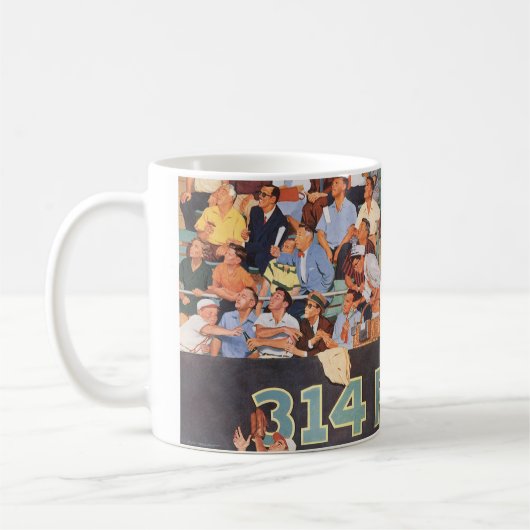 Oude Honkbalfans die een Wedstrijd Kijken Koffiemok (Links)