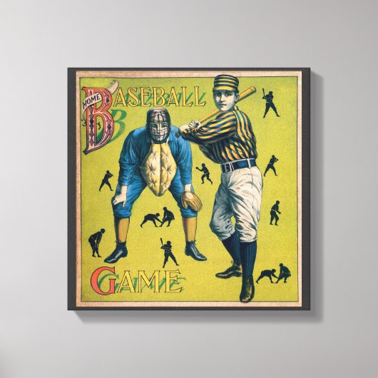 Oude honkbalspelers bij de thuiswedstrijd canvas afdruk (Voorkant)