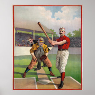 Oude honkbalspelers poster