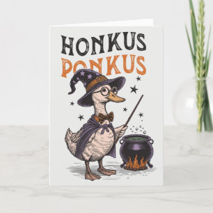 Oude Honkus Ponkus Grappige Halloween Feestdagen Kaart