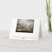 Oude HoofdKerstkaart Feestdagen Kaart (Achterkant)