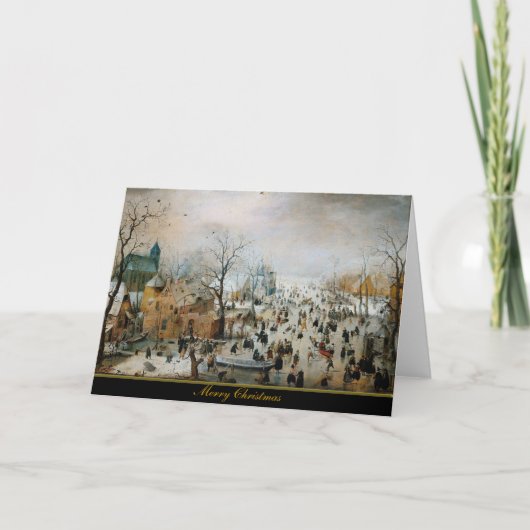 Oude HoofdKerstkaart Feestdagen Kaart (Voorkant)