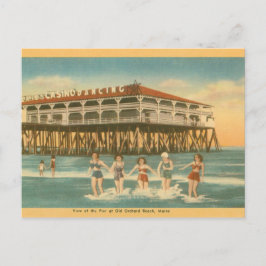 oude hoofdpostkaart van Orchard Beach Briefkaart