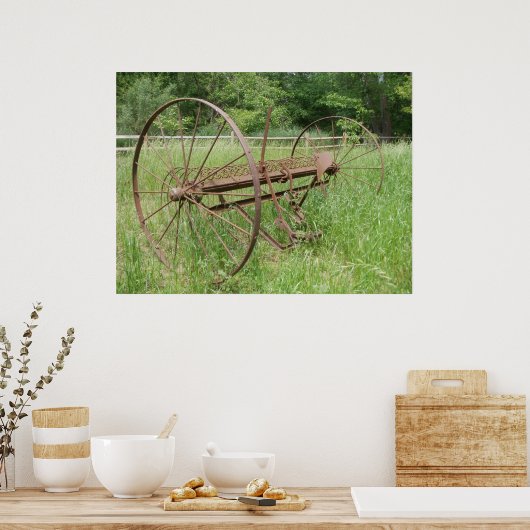 Oude hooivork 2 poster (Keuken)