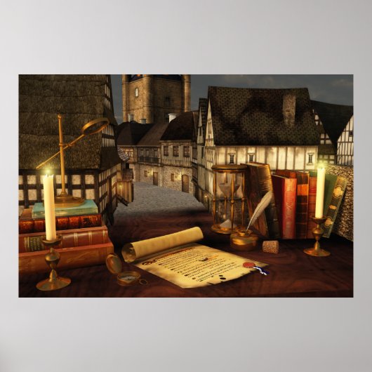 Oude horizons afdrukken poster (Voorkant)