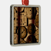 Oude Horloge Triptiek Metalen Ornament (Rechts)