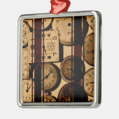 Oude Horloge Triptiek Metalen Ornament (Links)