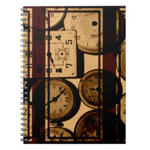 Oude Horloge Triptiek Notitieboek
