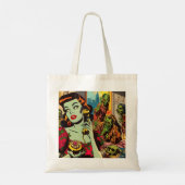 Oude Horror Zombie Strips Tote Bag (Achterkant)