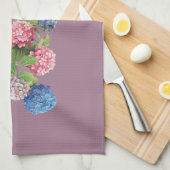 Oude Hortensia Bloemen Theedoek (Quarter Fold)