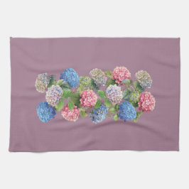 Oude Hortensia Bloemen Theedoek